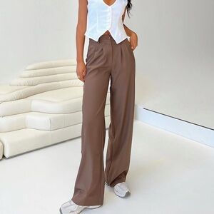 Princess Polly Archer Pants- Brown